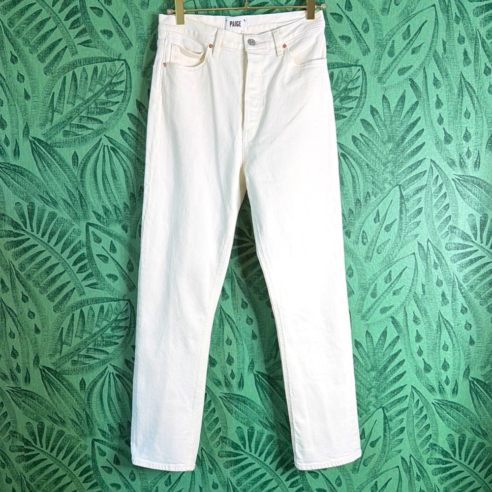 PAIGE Ecru button fly jeans sz 27
